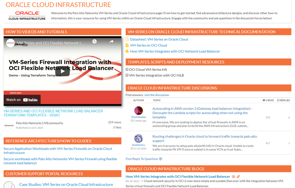 Screenshot of the new Oracle Cloud Infrastructure (OCI) page