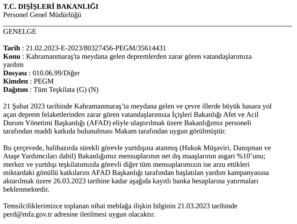 Figure 4. Excerpt from Turkish MFA memorandum.