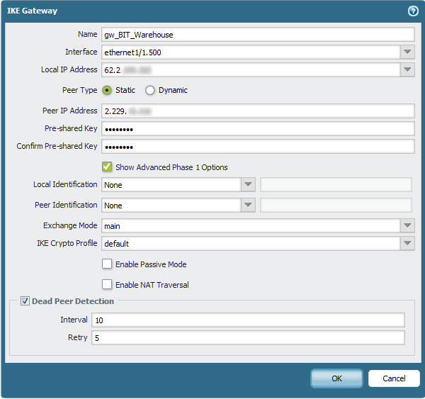 palo alto networks vpn ike gateway not working