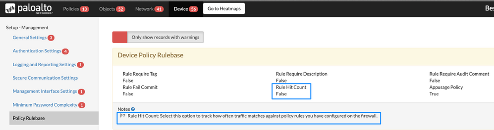 View of Device Policy Rulebase Hit Count.png