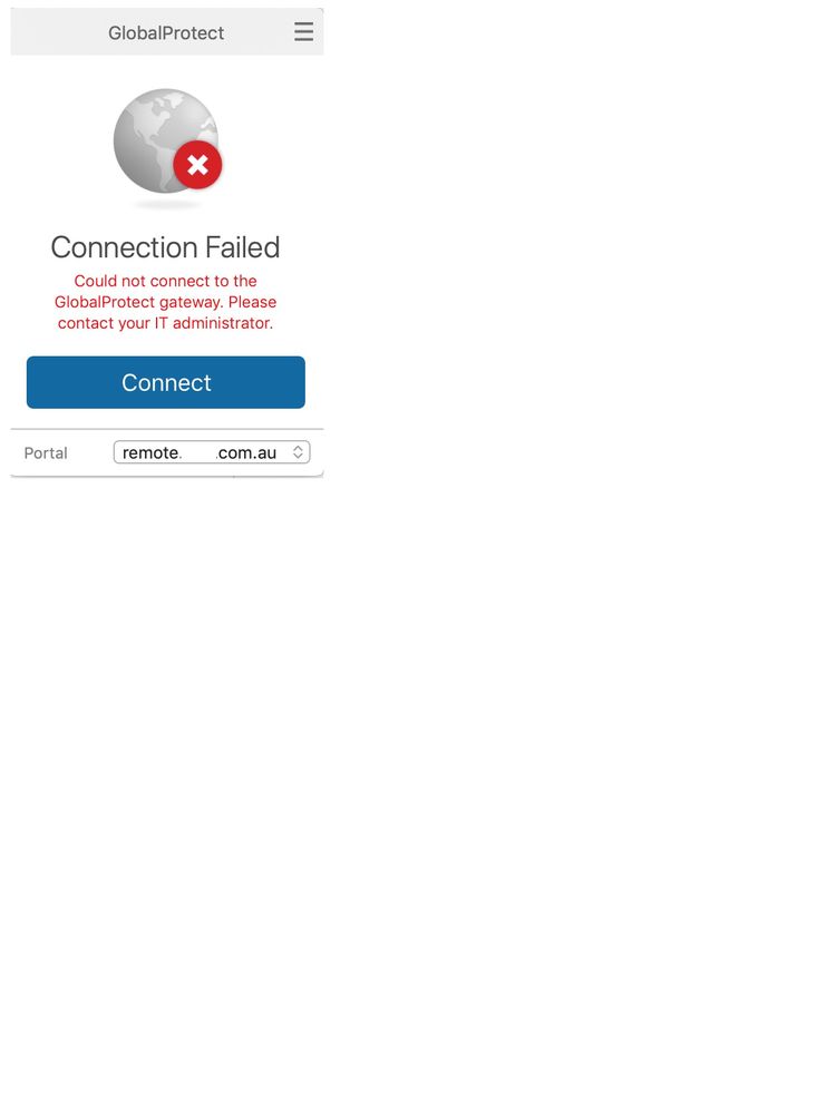Solved Live Community Cannot connect to Globalprotect Live