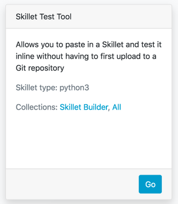 Skillet Test Tool Preview