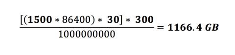 Log Storage Calculation Example