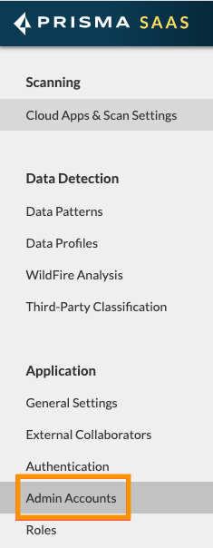 Prisma SaaS Admin Account Management