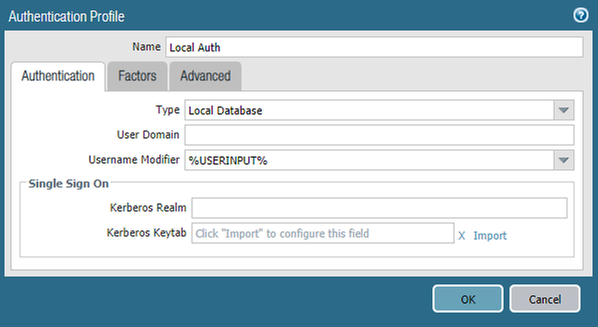 Authentication Profile