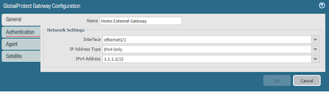 GlobalProtect Gateway Configuration