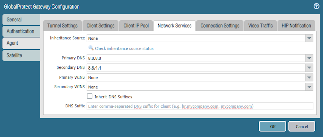 GlobalProtect Gateway Configuration - Network Services