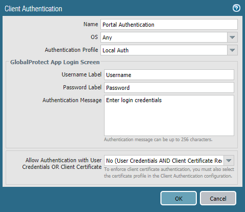 Client Authentication - Portal Authentication