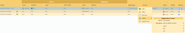Policies - Security - Add Security Policy for Remote Users