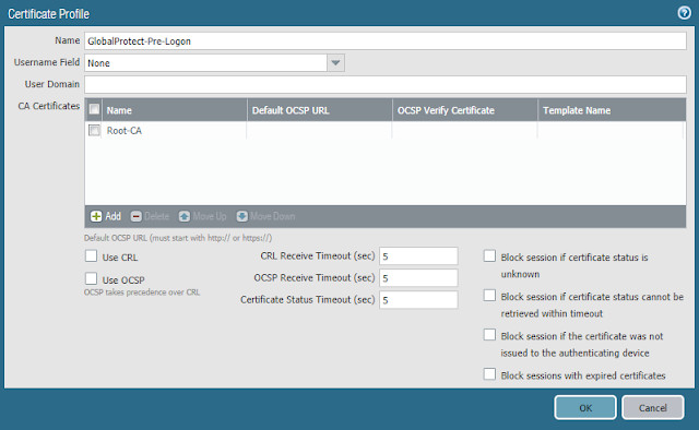 Certificate Profile - Add New Certificate Profile