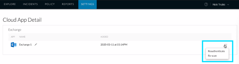 Prisma SaaS App Re-scan Menu.png