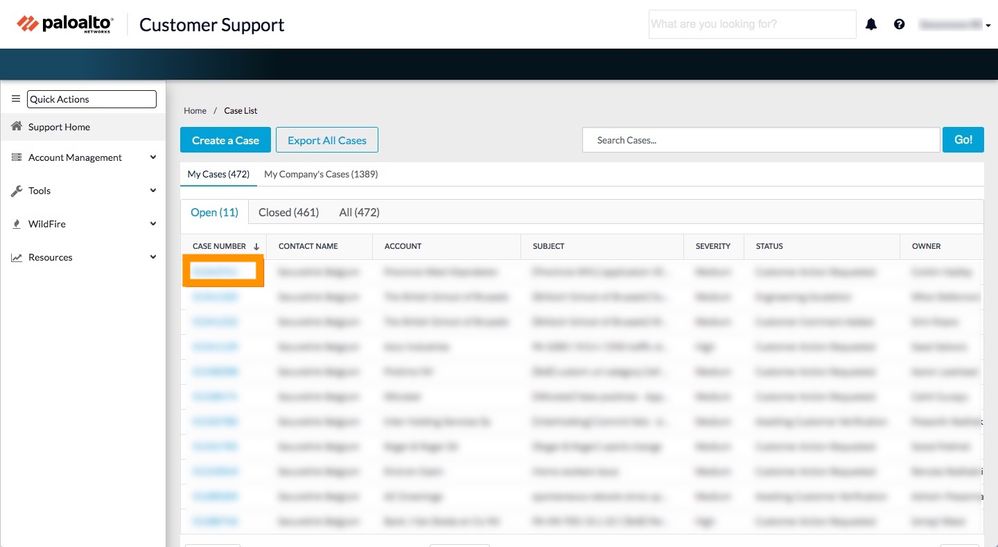 CSP Case Information View