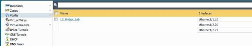 Firewall GUI - VLANs - Bridge Lab