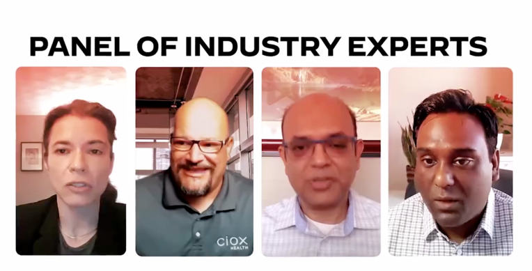 [from left to right] Stephanie Balaouras - VP & Research Director, Forrester; Daniel Sergile - Deputy CISO, Ciox Health; Sreeni Kancharla - VP & CISO, Cadence Design Systems; Suresh Sathyamurthy - SVP Marketing, Palo Alto Networks