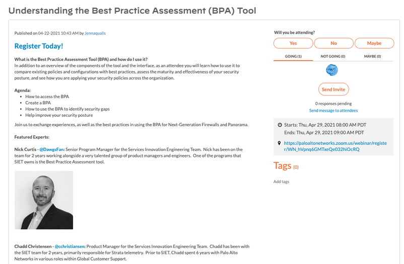 Interactive Event: Best Practice Assessment  (BPA) Tool