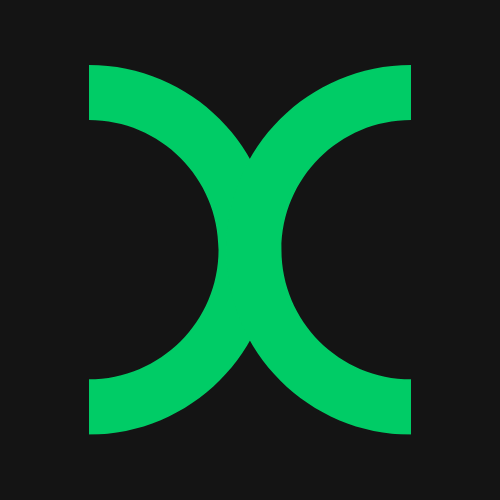 Round X Logo 500x500 322x370 00cc66 & 141414 .png
