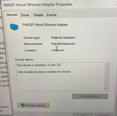 Pangp virtual ethernet adapter что это