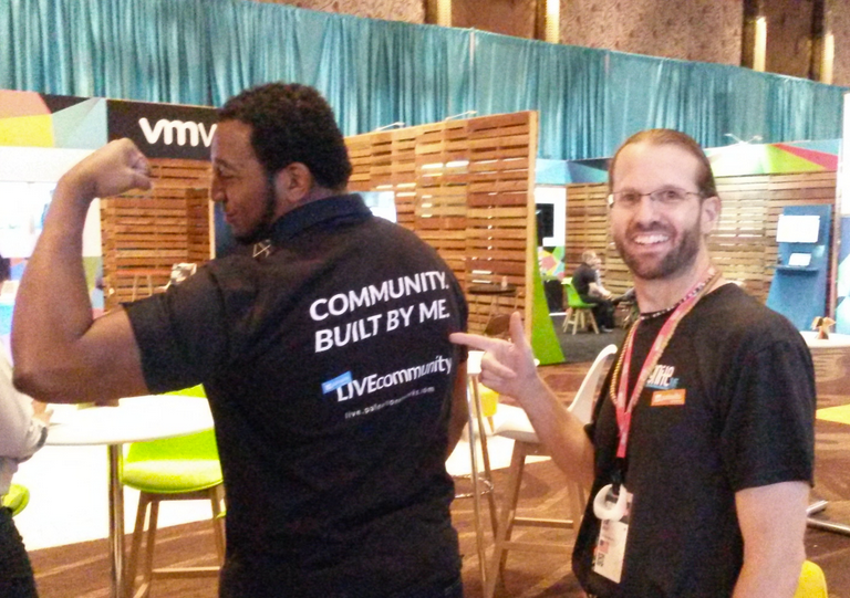 Joe points out a proud winner of an Apple Watch Sport at Ignite. Just proudly display your Live Community t-shirt -- live -- and see what happens!