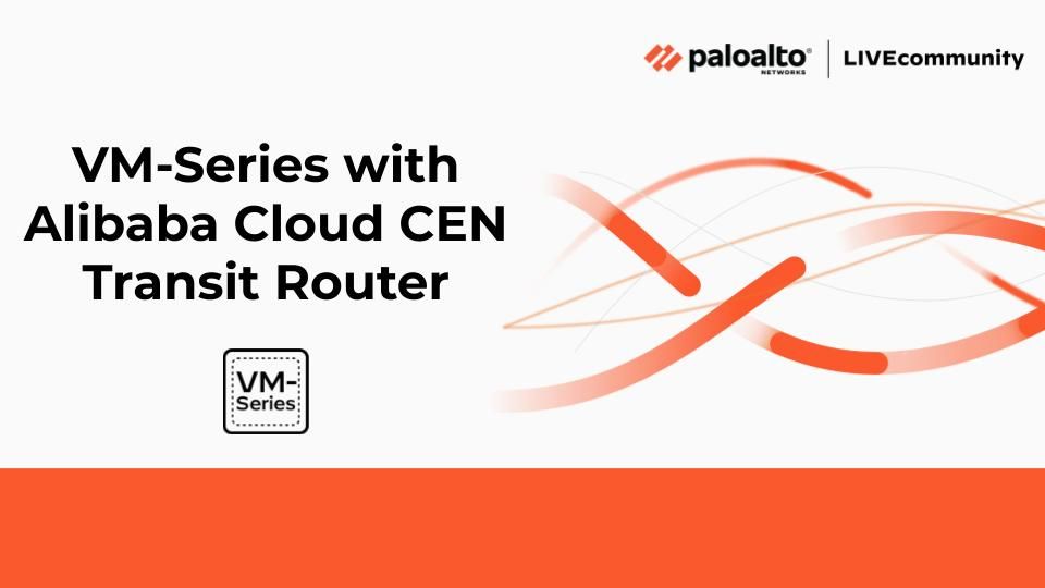 VM-Series with Alibaba Cloud CEN Transit Router