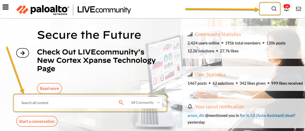 LIVEcommunity Welcome Guide: How To Use Search | Palo Alto Networks