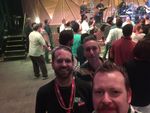 Joe sports his beads, Kim promises not to tell, and Tom captures the moment. Can you find Jeff among the music fans?