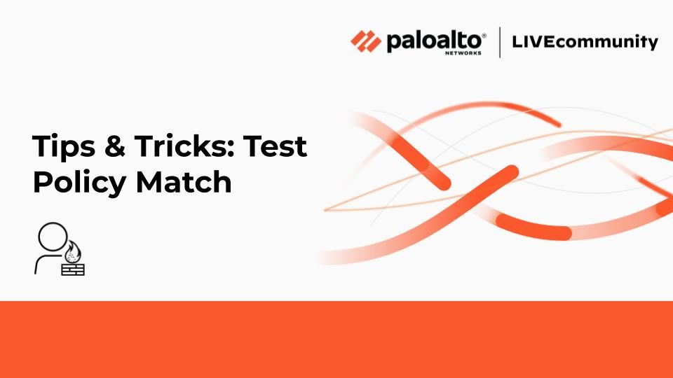 Read this blog to learn more about the Test Policy Match option in the PAN-OS Web Interface.