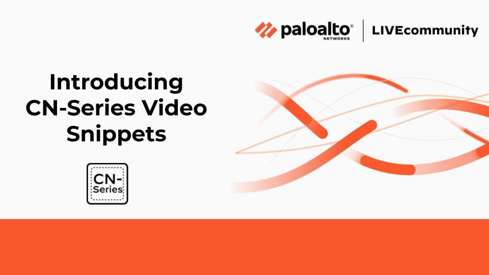 We are delighted to announce the introduction of CN-Series Video Snippets.