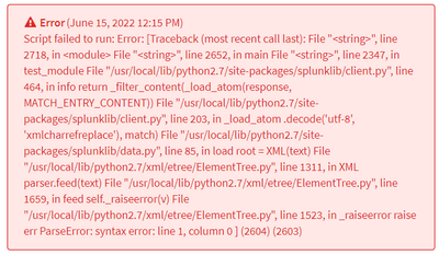 Error Splunk Integration XSOAR.png