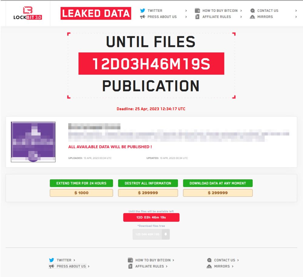 Figure 2. LockBit 3.0 TOR website