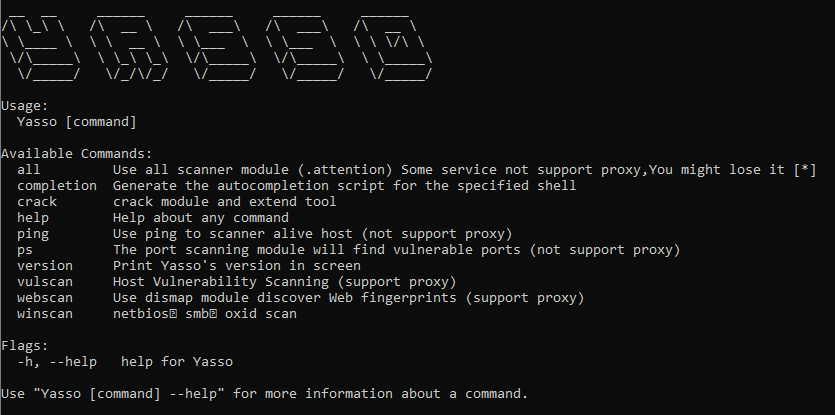 Figure 6. Yasso command line tool