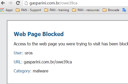 blocked page