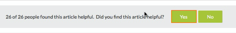 Click Yes to mark the article as helpful.