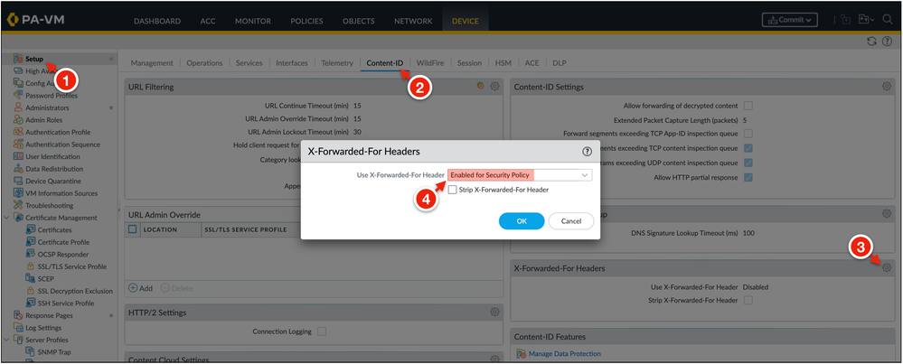 Enabling XFF for policy.