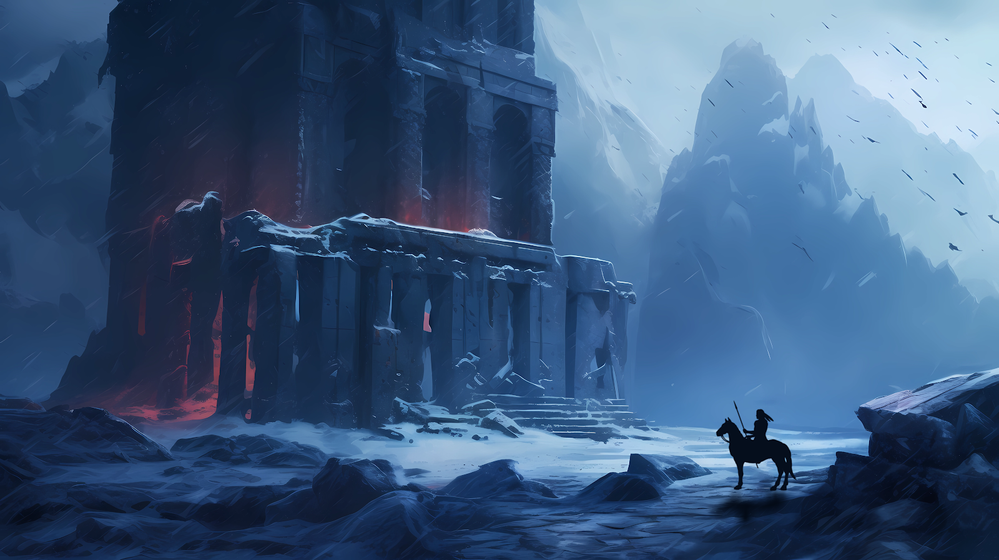 Nordic Ruins in a Snowy Blizzard 4K Wallpaper 562023.png