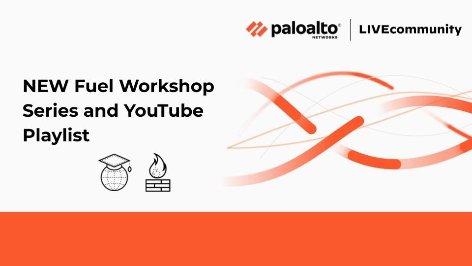 Fuel User Group has a new Workshop series and YouTube playlist to familiarize customers with Palo Alto Networks ecosystem.