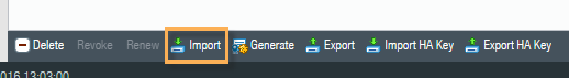 Import certificate option PAN-OS 7.1