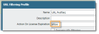 URL Filtering profile showing  Action on License Expiration
