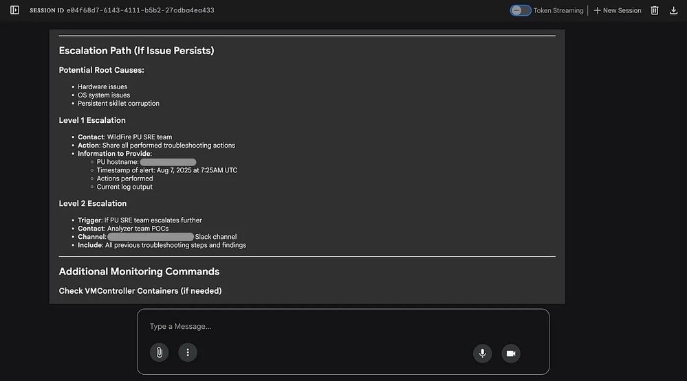 Recommending escalation if something went wrong