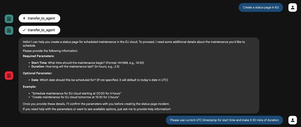 Requesting Status Page creation during Production Deployment