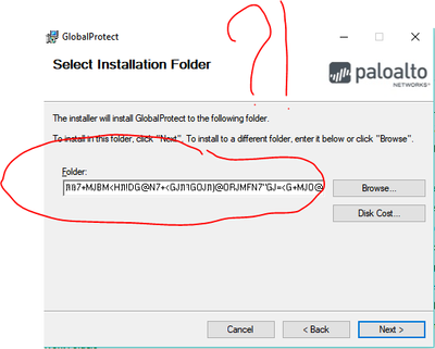 GlobalProtect install path folder error.png