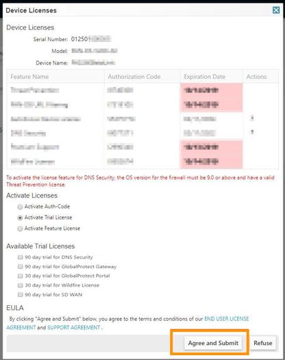 Device Licenses EULA Support Agreement