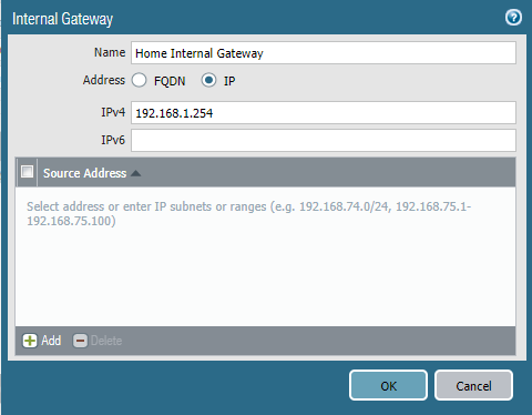 Internal Gateway - Home Internal Gateway