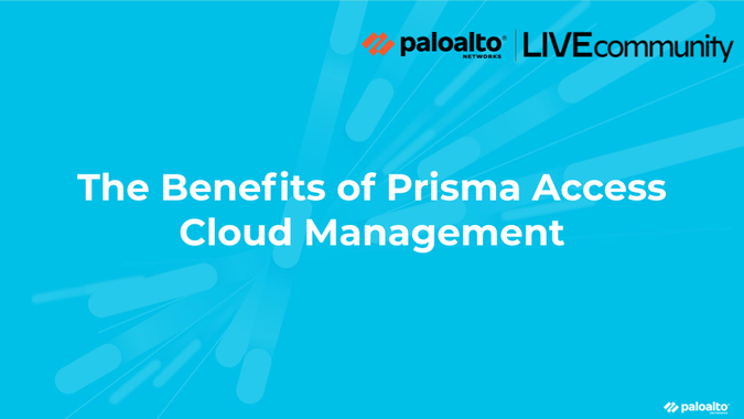 Prisma Access Cloud Management