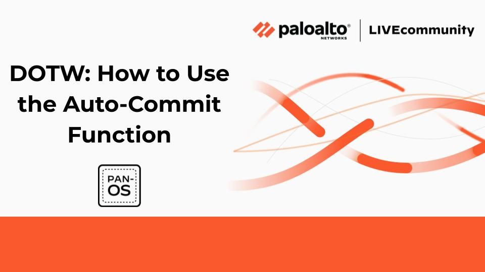 How to use the auto-commit function in PAN-OS.