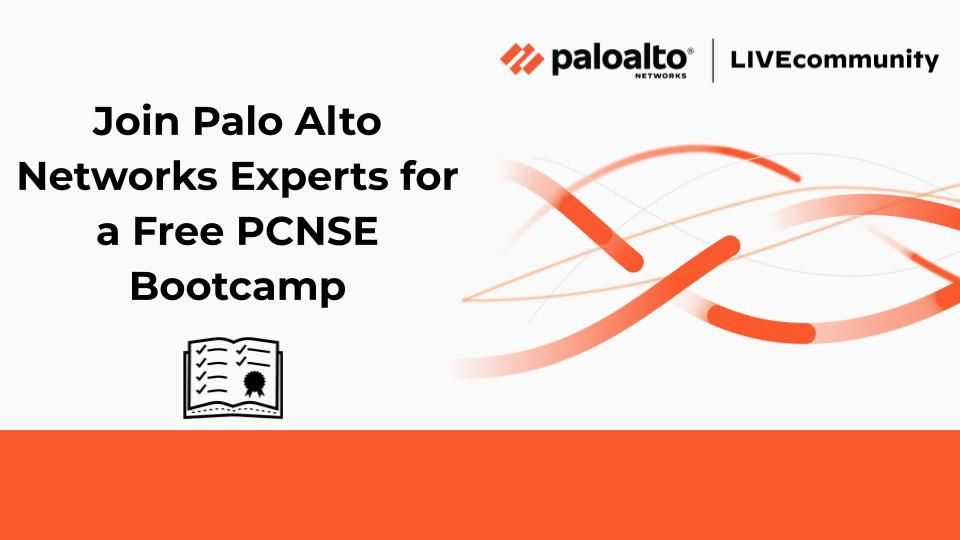 Join Palo Alto Networks engineers for a free PCNSE bootcamp, happening  Thursdays September 15 through October 13, 2022.